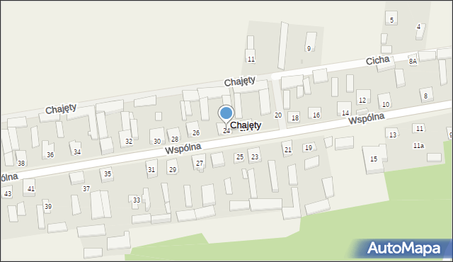 Chajęty, Wspólna, 24, mapa Chajęty