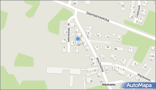 Chorzów, Wschodnia, 10a, mapa Chorzów