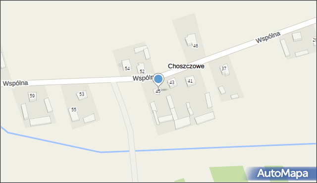 Choszczowe, Wspólna, 45, mapa Choszczowe