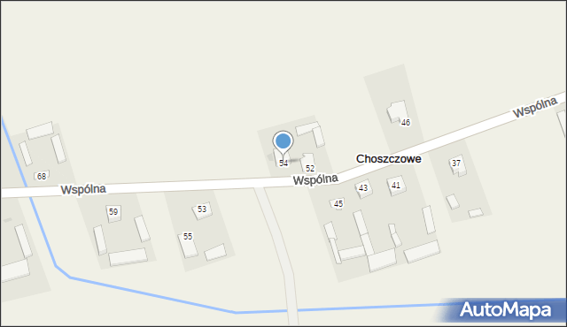 Choszczowe, Wspólna, 54, mapa Choszczowe