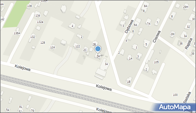 Chotomów, Wspólna, 2A, mapa Chotomów