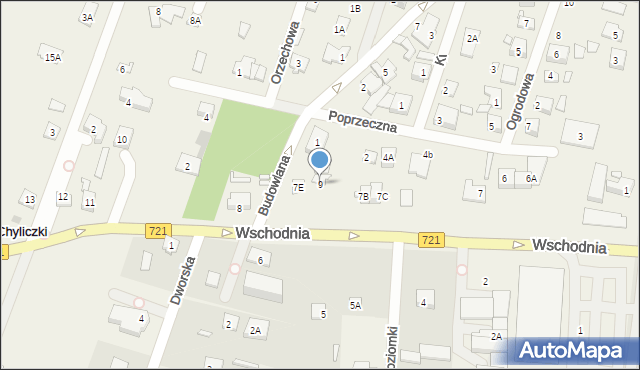 Chyliczki, Wschodnia, 9, mapa Chyliczki