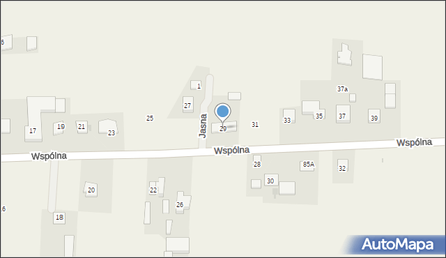 Chynów, Wspólna, 29, mapa Chynów