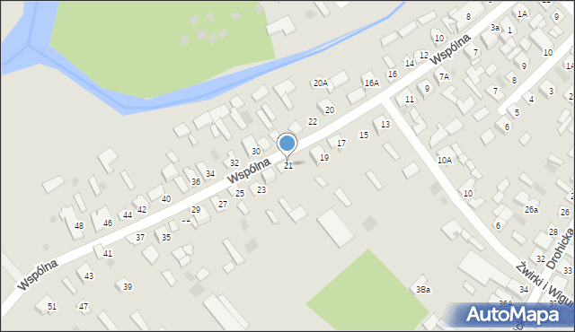 Ciechanowiec, Wspólna, 21, mapa Ciechanowiec