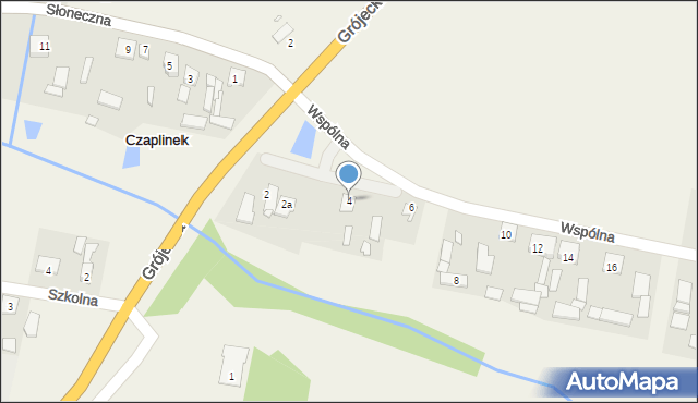 Czaplinek, Wspólna, 4, mapa Czaplinek