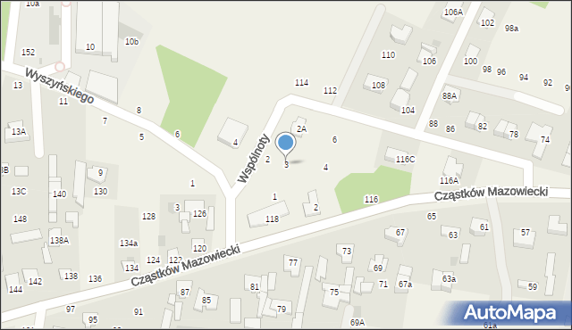 Cząstków Mazowiecki, Wspólnoty, 3, mapa Cząstków Mazowiecki