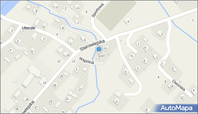 Czaszyn, Wspólna, 1, mapa Czaszyn