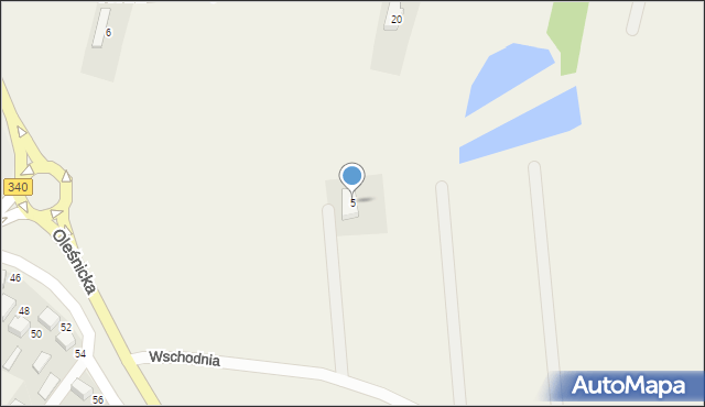 Dobroszyce, Wschodnia, 5, mapa Dobroszyce