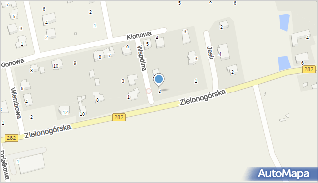 Droszków, Wspólna, 2, mapa Droszków