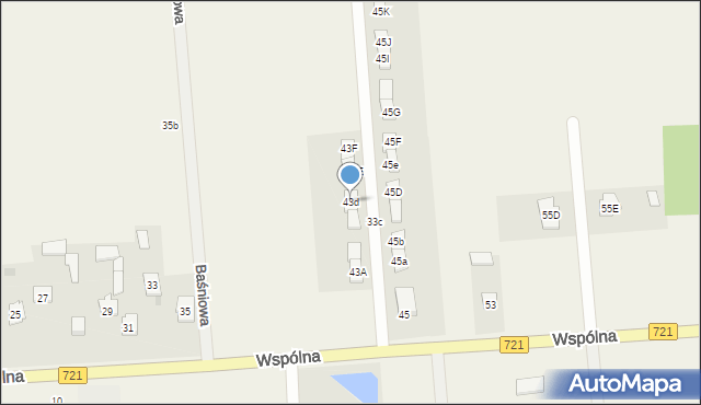 Duchnów, Wspólna, 43d, mapa Duchnów