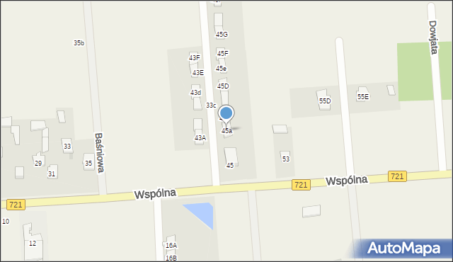 Duchnów, Wspólna, 45a, mapa Duchnów