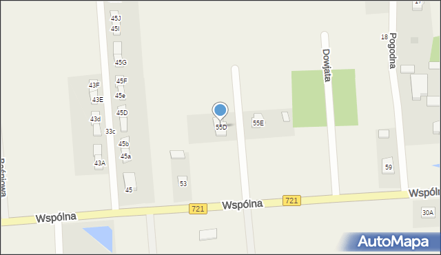 Duchnów, Wspólna, 55D, mapa Duchnów