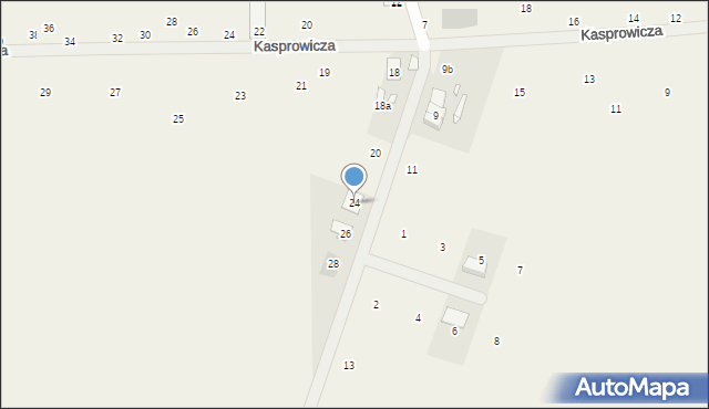 Dymaczewo Nowe, Wspólna, 24, mapa Dymaczewo Nowe