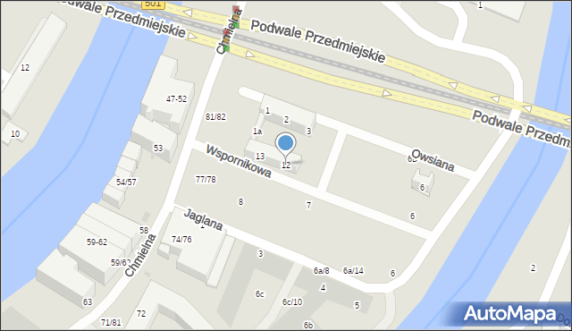 Gdańsk, Wspornikowa, 12, mapa Gdańska