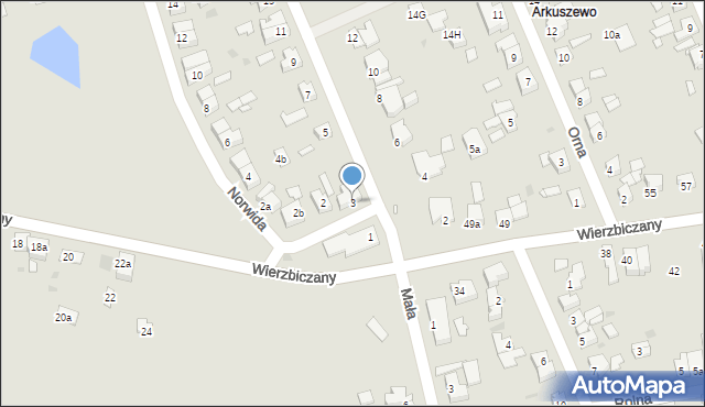 Gniezno, Wschodnia, 3, mapa Gniezna