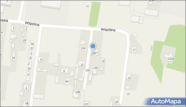 Gołaszew, Wspólna, 12A, mapa Gołaszew