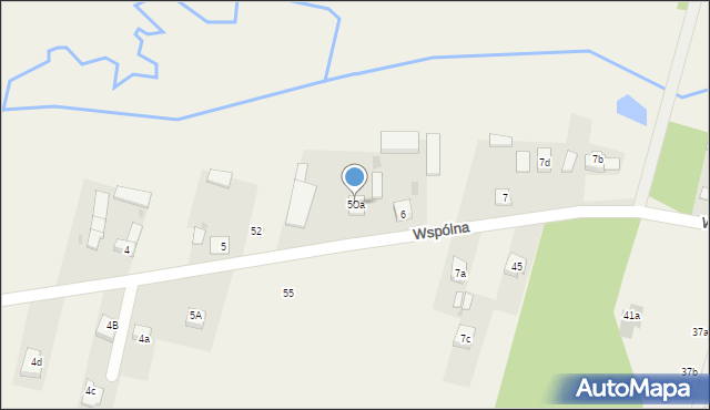 Górno-Zawada, Wspólna, 50a, mapa Górno-Zawada