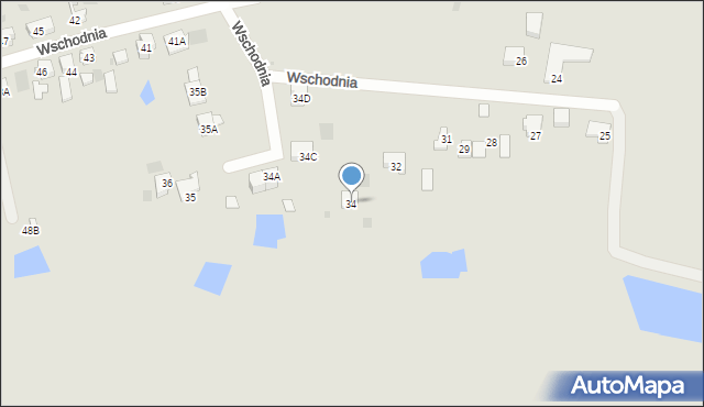 Gorzów Wielkopolski, Wschodnia, 34, mapa Gorzów Wielkopolski