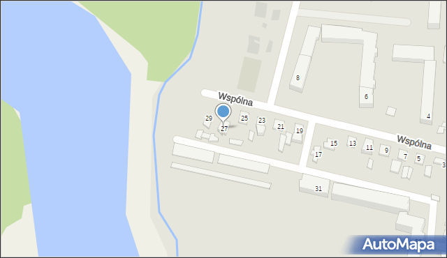 Gostynin, Wspólna, 27, mapa Gostynin