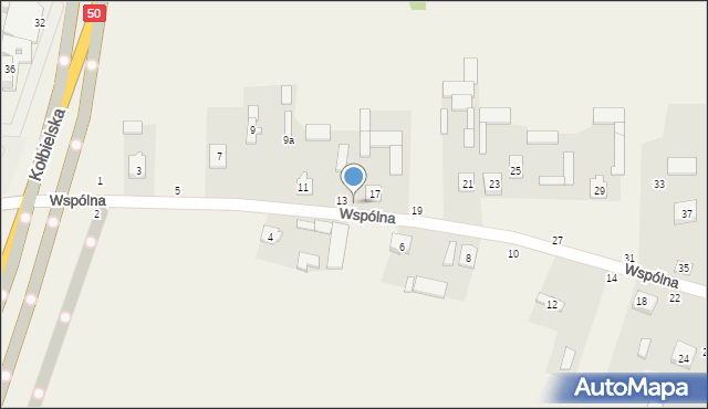 Grębiszew, Wspólna, 15, mapa Grębiszew