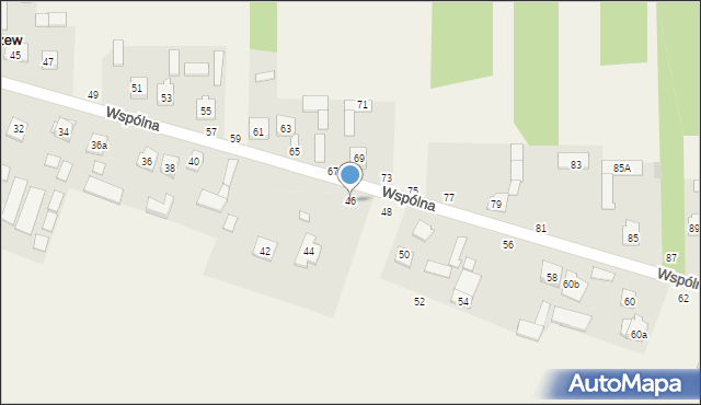 Grębiszew, Wspólna, 46, mapa Grębiszew