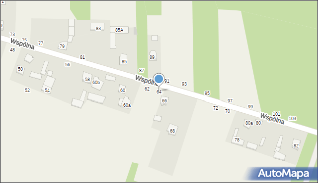 Grębiszew, Wspólna, 64, mapa Grębiszew