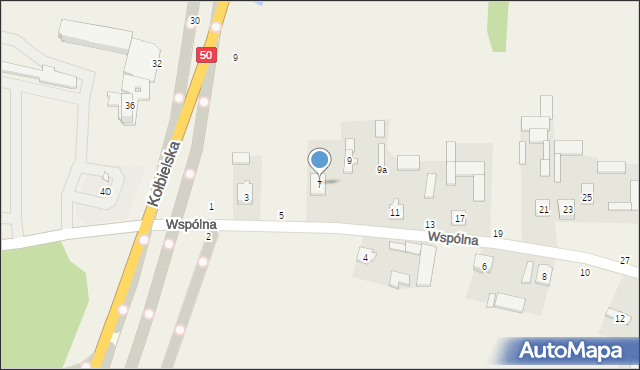 Grębiszew, Wspólna, 7, mapa Grębiszew