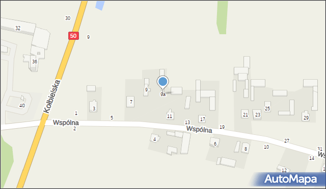 Grębiszew, Wspólna, 9a, mapa Grębiszew