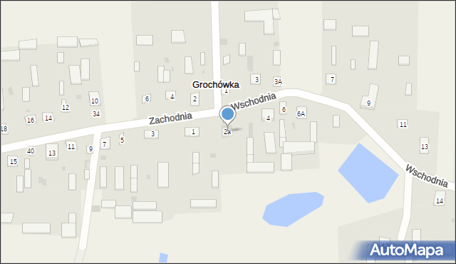 Grochówka, Wschodnia, 2a, mapa Grochówka