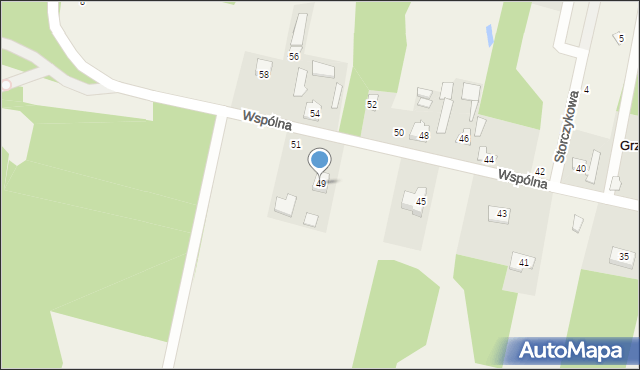 Grzymek, Wspólna, 49, mapa Grzymek