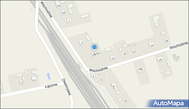 Jaksice, Wschodnia, 2a, mapa Jaksice