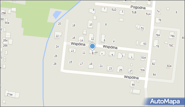 Jarocin, Wspólna, 9, mapa Jarocin