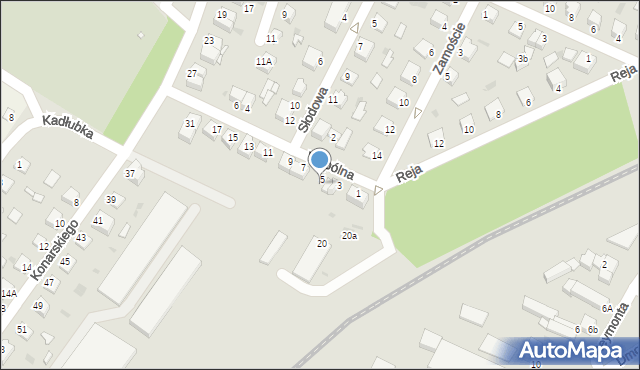 Jędrzejów, Wspólna, 5A, mapa Jędrzejów