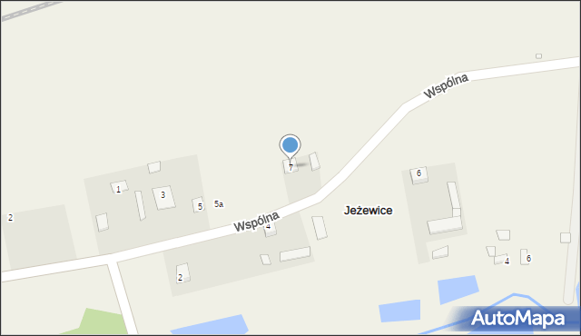 Jeżewice, Wspólna, 7, mapa Jeżewice