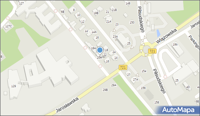 Józefów, Wspólna, 20A, mapa Józefów