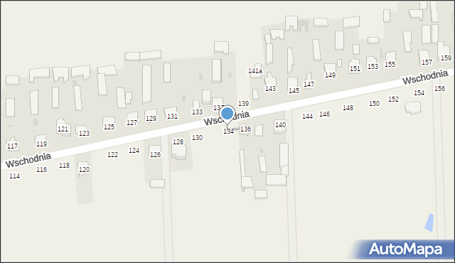 Kąkolewnica, Wschodnia, 134, mapa Kąkolewnica