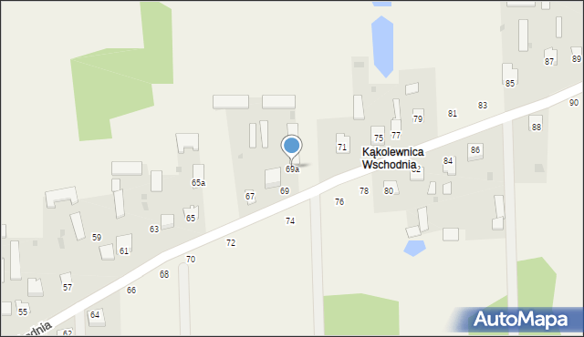 Kąkolewnica, Wschodnia, 69a, mapa Kąkolewnica