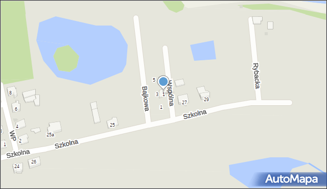 Kamień Krajeński, Wspólna, 1, mapa Kamień Krajeński