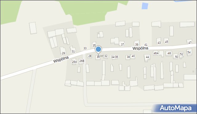 Kliczewo Duże, Wspólna, 30, mapa Kliczewo Duże