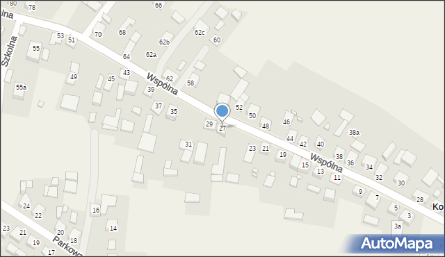 Kochcice, Wspólna, 27, mapa Kochcice