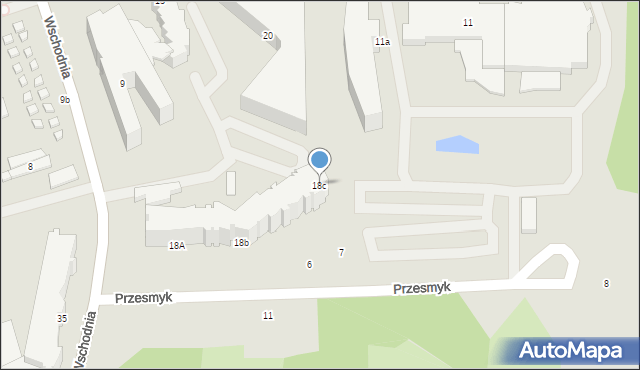 Kołobrzeg, Wschodnia, 18c, mapa Kołobrzegu