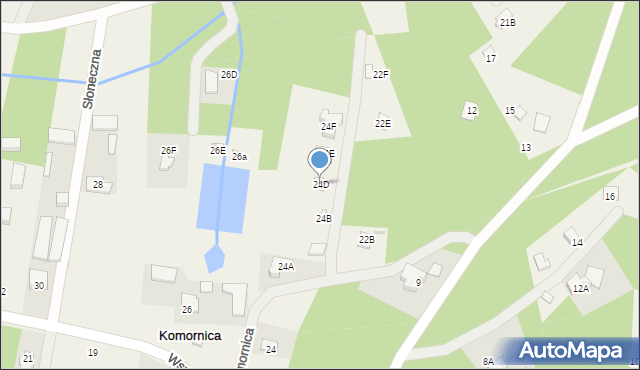 Komornica, Wspólna, 24D, mapa Komornica