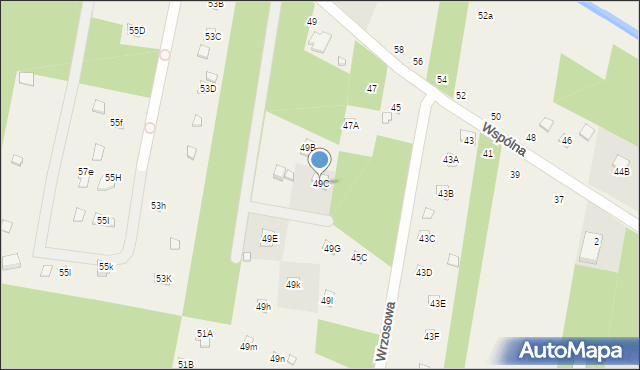 Komornica, Wspólna, 49C, mapa Komornica