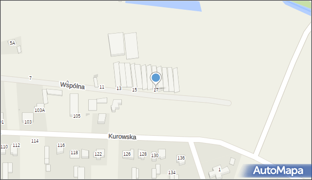 Końskowola, Wspólna, 17, mapa Końskowola