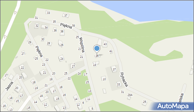 Kopalino, Wspólna, 16, mapa Kopalino