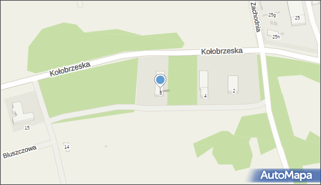 Korzystno, Wspólna, 8, mapa Korzystno