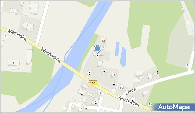 Krzeczów, Wschodnia, 3, mapa Krzeczów