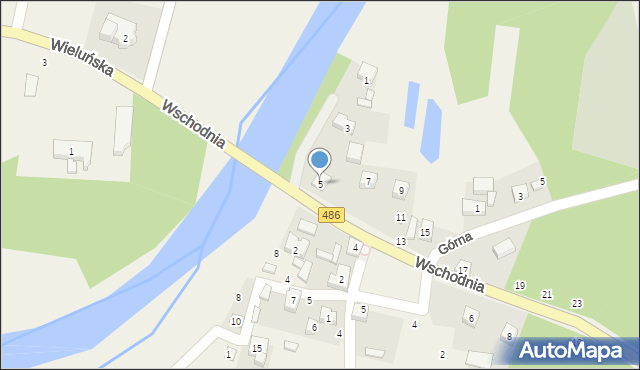 Krzeczów, Wschodnia, 5, mapa Krzeczów