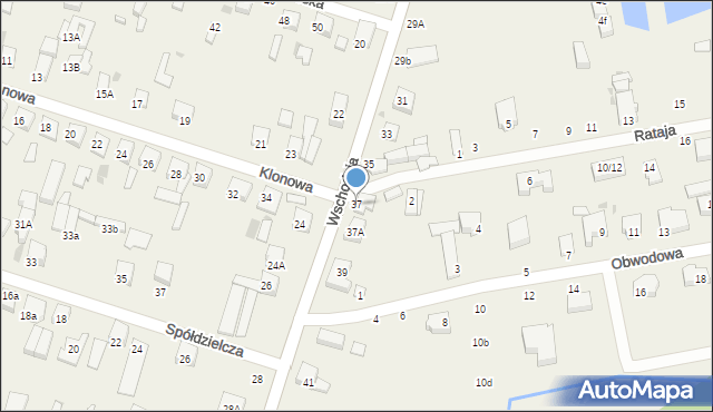 Ksawerów, Wschodnia, 37, mapa Ksawerów