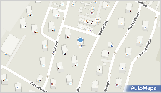 Kwidzyn, Wschodnia, 12, mapa Kwidzyn